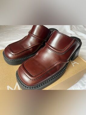 Miista Brown Leather Mules